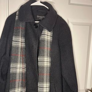 Forecaster of Boston size 10 gray trenchcoat with scarf